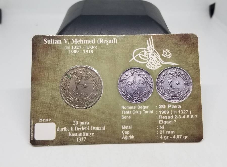 MEHMET REŞAD HAN DÖNEMİ KOLEKSİYONLUK NİKEL 20 PARA