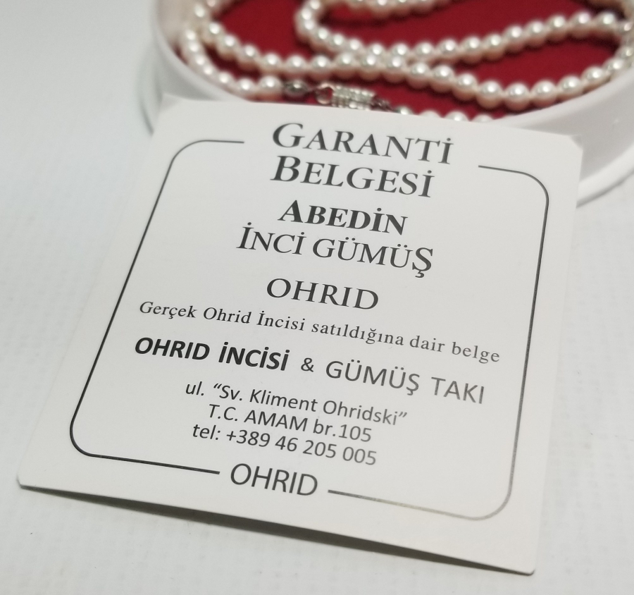 GÜMÜŞ KLİPSLİ ORİJİNAL OHRİD İNCİSİ