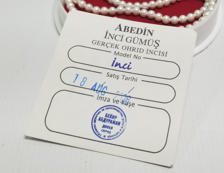 GÜMÜŞ KLİPSLİ ORİJİNAL OHRİD İNCİSİ