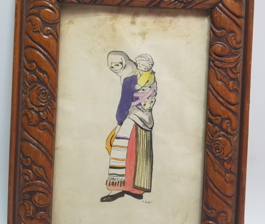OSMANLI DÖNEMİ SANATÇI İMZALI EL ÇİZİMİ PANO