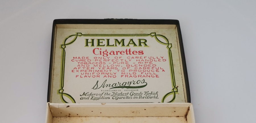 OSMANLI DÖNEMİ HERMAR MARKA KARTON SİGARA KUTUSU
