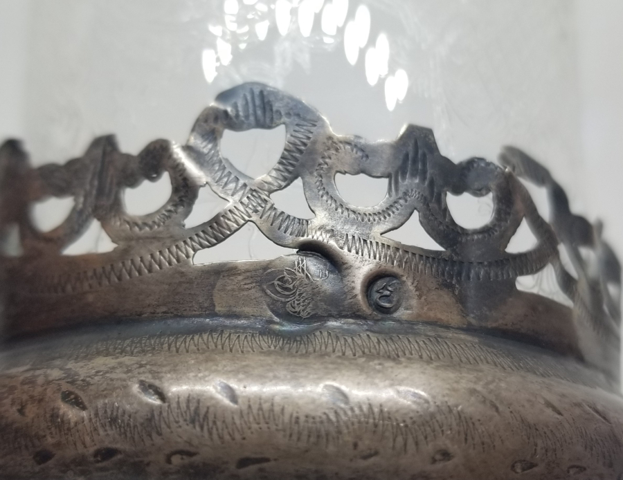 OSMANLI DÖNEMİ TUĞRALI GÜMÜŞ ISTAKA VE BARDAĞI