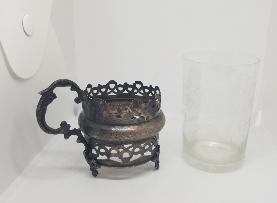 OSMANLI DÖNEMİ TUĞRALI GÜMÜŞ ISTAKA VE BARDAĞI
