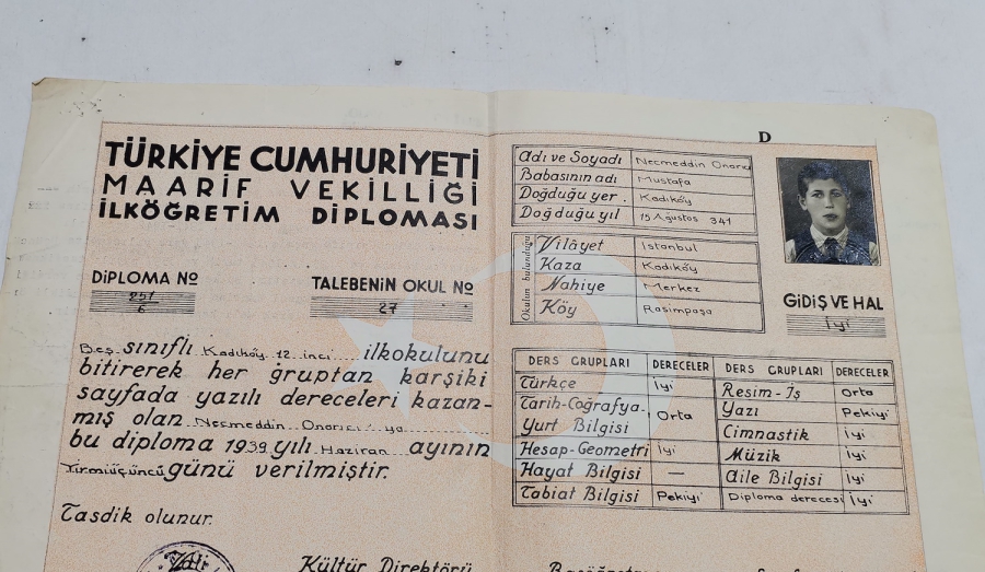 CUMHURİYET BAŞLARI İLKOKUL DİPLOMASI