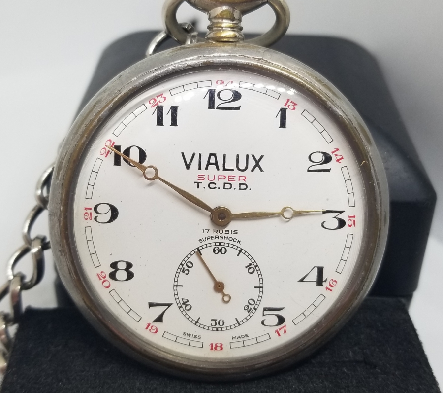 ANTİKA KURMALI TCDD VIALUX CEP SAATİ