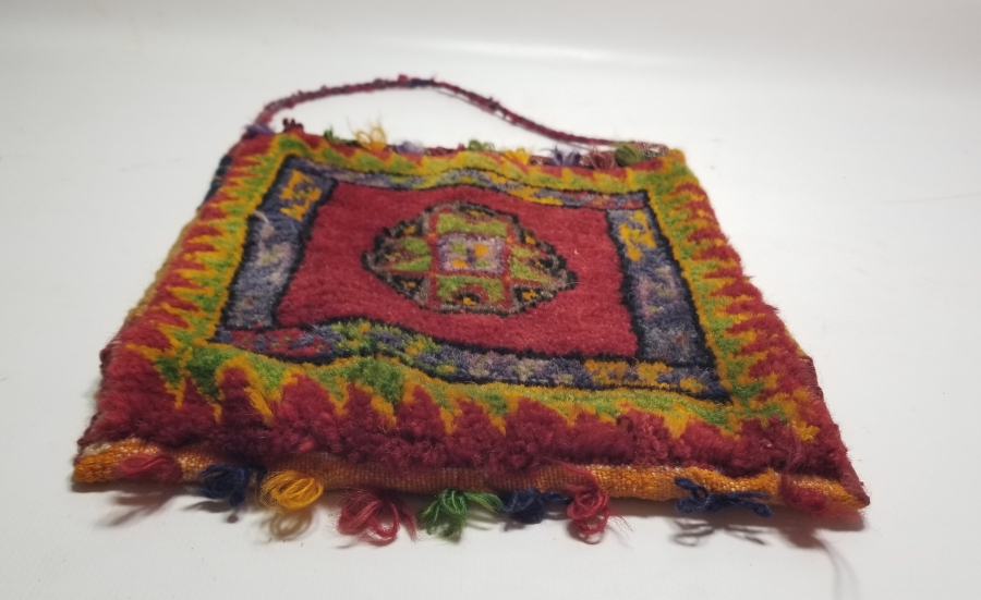 NADİR TİPTE OSMANLI DÖNEMİ EL DOKUMA TUZ HEYBESİ