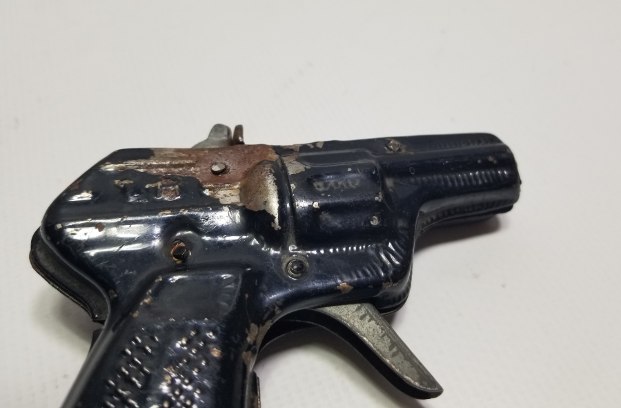 YERLİ YAPIM ANTİKA METAL MANTAR TABANCASI