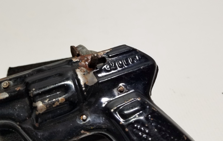 YERLİ YAPIM ANTİKA METAL MANTAR TABANCASI