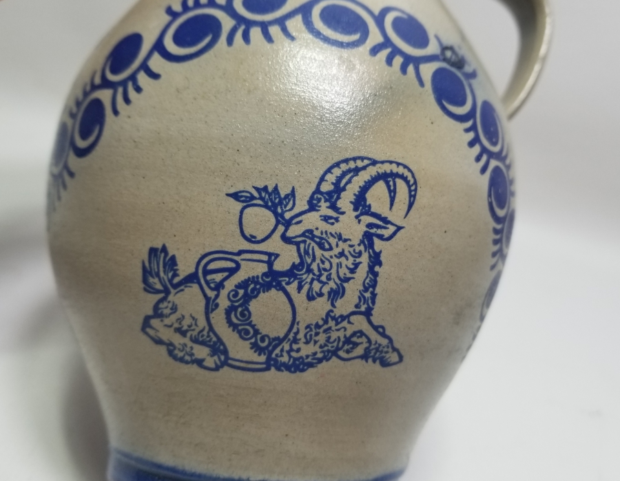ANTİKA ALMAN TERRACOTA SÜRAHİ