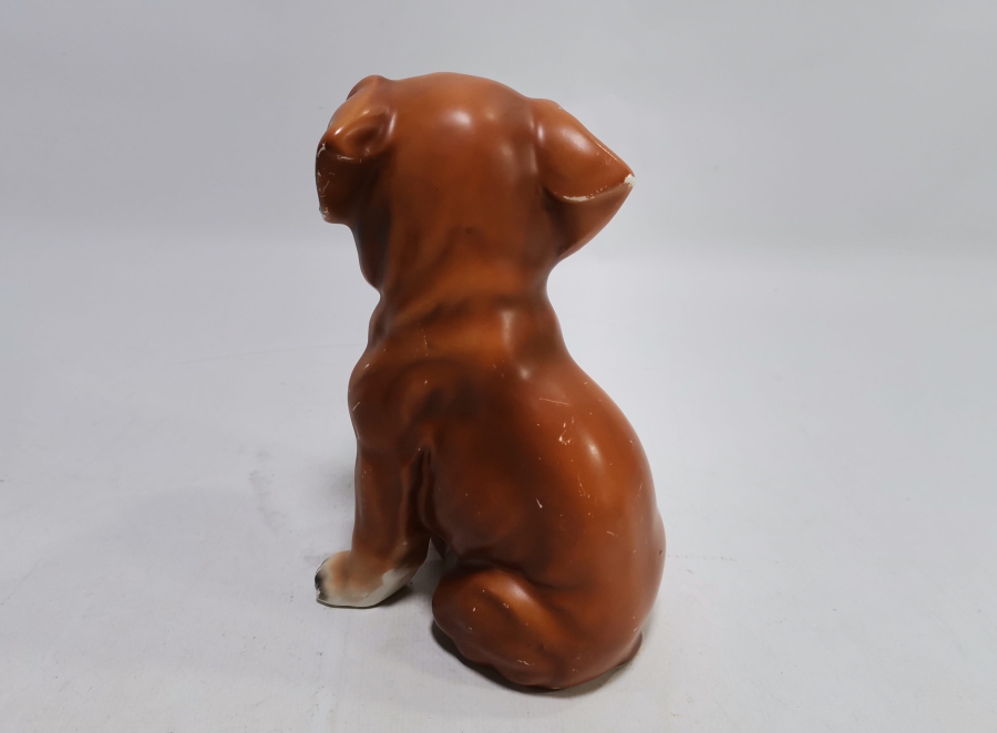 ANTİKA PORSELEN KÖPEK FİGÜRÜ