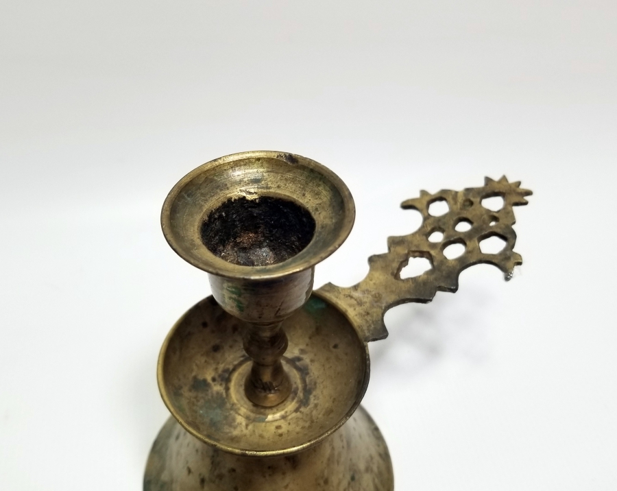 NADİR FORMDA OSMANLI DÖNEMİ HAVAN ŞAMDAN FORMLU TEKKE İŞİ EL MUMLUĞU
