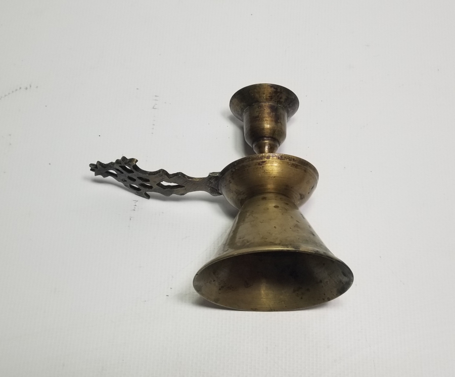 NADİR FORMDA OSMANLI DÖNEMİ HAVAN ŞAMDAN FORMLU TEKKE İŞİ EL MUMLUĞU