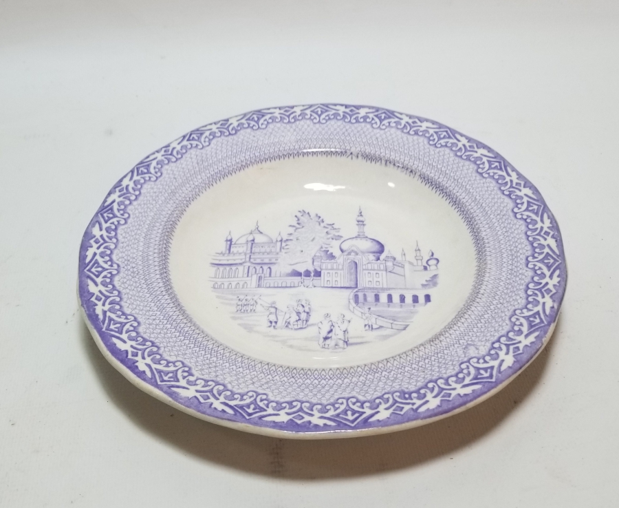 ORYANTALİST GÖRSELLİ OSMANLI DÖNEMİ PORSELEN TABAK