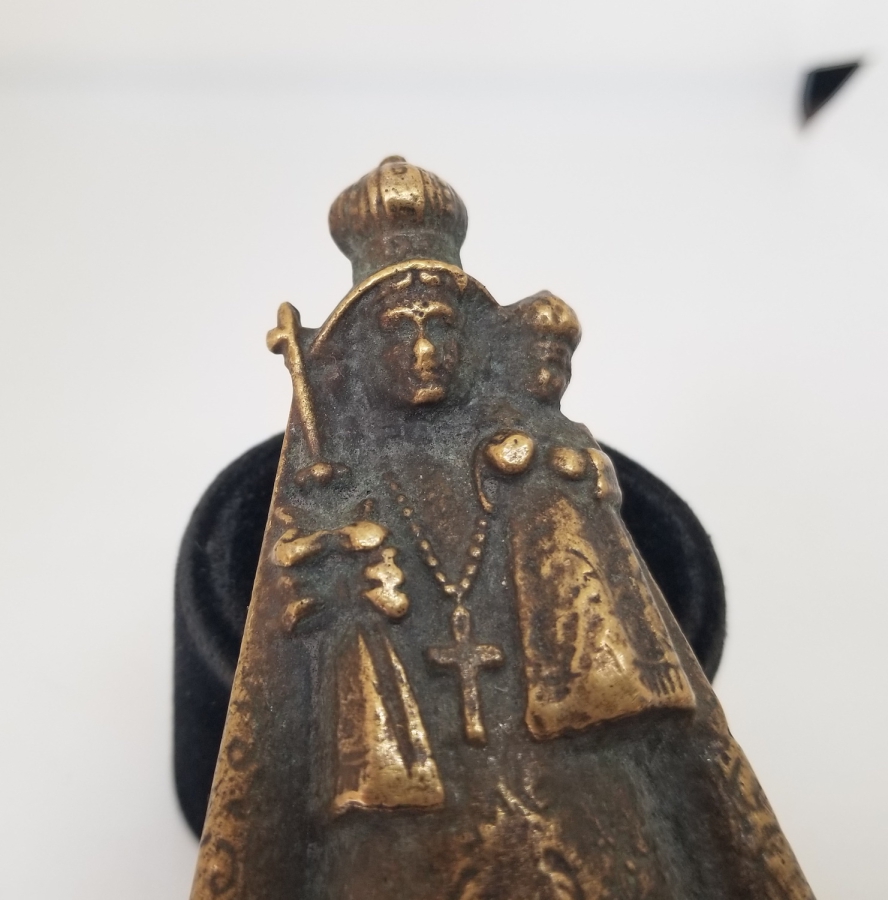 KABARTMA İŞÇİLİKLİ ANTİKA BRONZ İKONA