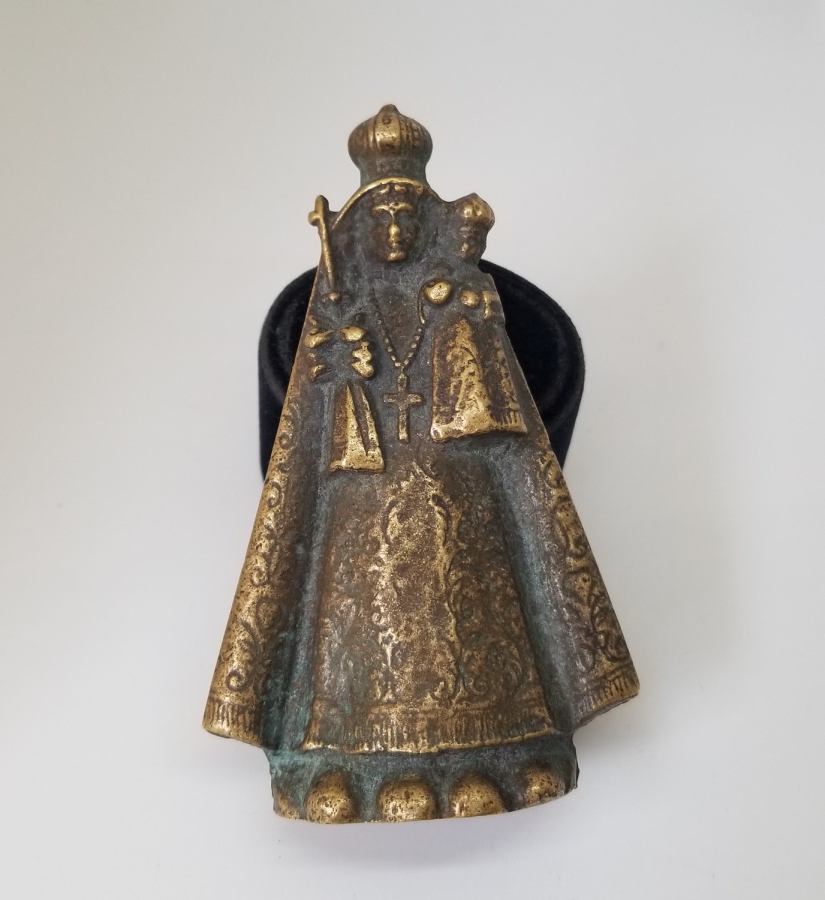 KABARTMA İŞÇİLİKLİ ANTİKA BRONZ İKONA
