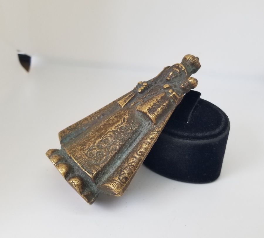KABARTMA İŞÇİLİKLİ ANTİKA BRONZ İKONA