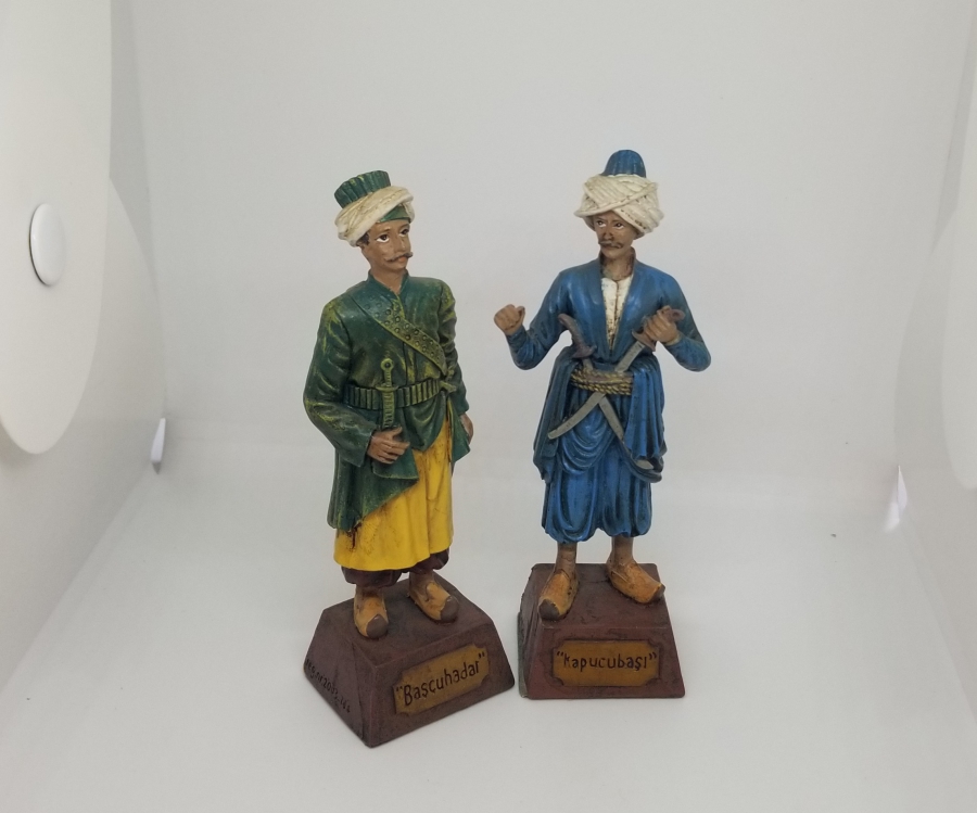 YENİÇERİ AĞALARI GÖRSELLİ DEKORATİF MASAÜSTÜ OBJESİ