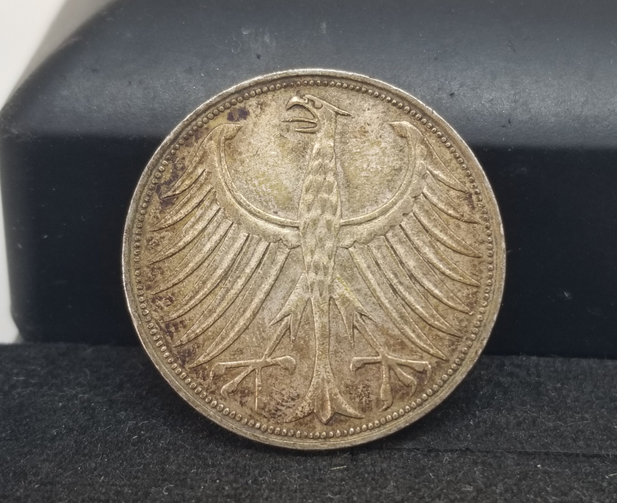 KOLEKSİYONLUK 1951 TARİHLİ GÜMÜŞ ALMANYA 5 MARK