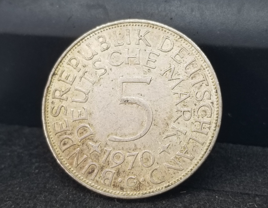 KOLEKSİYONLUK 1970 TARİHLİ GÜMÜŞ ALMANYA 5 MARK