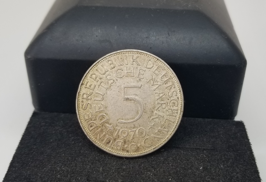 KOLEKSİYONLUK 1970 TARİHLİ GÜMÜŞ ALMANYA 5 MARK