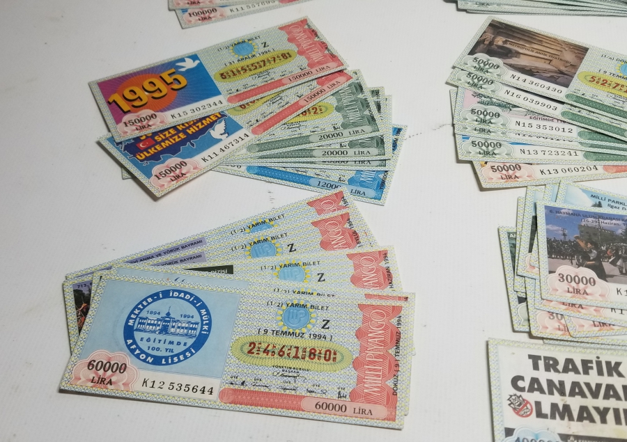 1990LARDAN ANTİKA BİLET LOTU