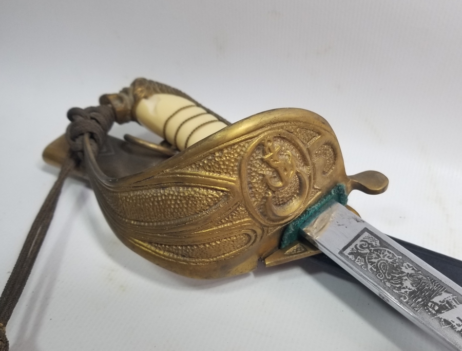KEMİK SAPLI OSMANLI SON DÖNEM DENİZCİ SUBAY KILICI