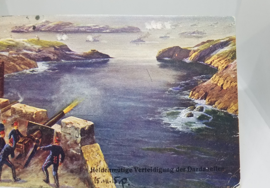 ÇANAKKALE SAVAŞLARI GÖRSELLİ EL ÇİZİMİ NADİR KARTPOSTAL