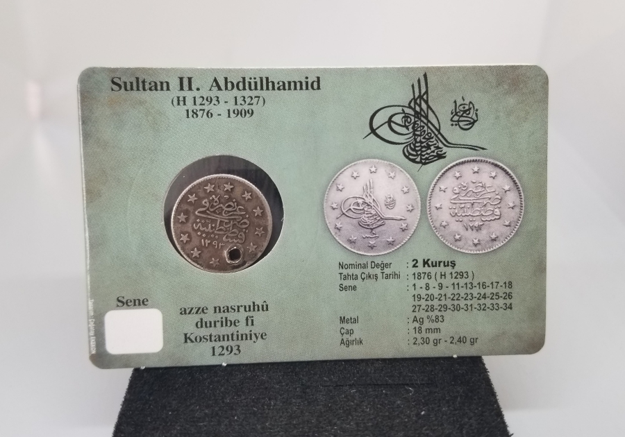 SULTAN ABDÜLHAMİD DÖNEMİ GÜMÜŞ 2 KURUŞ MECİDİYE