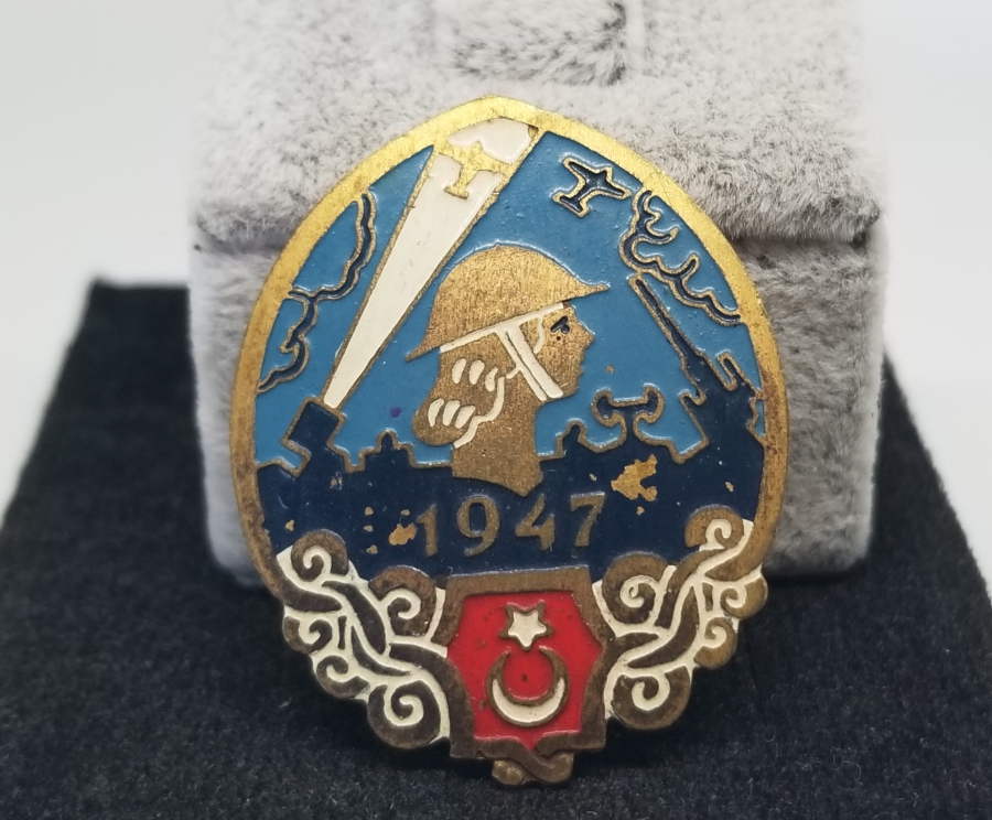 NADİR TİPTE 1947 TARİHLİ MİNELİ HAVACI BRÖVESİ
