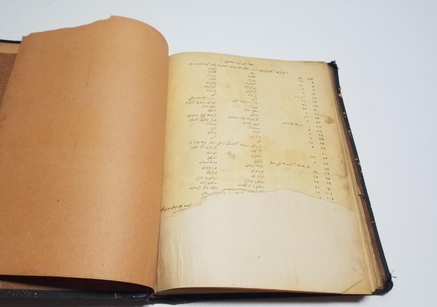 ALTIN VARAKLI DERİ CİLDİNDE OSMANLICA YAZILI FAİK SABRİ EFENDİ'NİN YENİ AVRUPA COĞRAFYASI İSİMLİ OSMANLICA COĞRAFYA KİTABI
