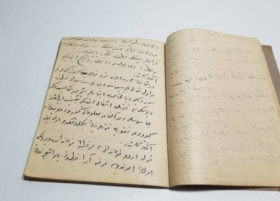 CUMHURİYET BAŞLARI OSMANLICA YAZILI EL YAZMA DERS KİTABI