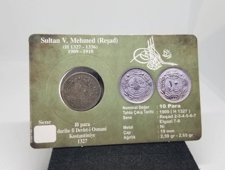 MEHMET REŞAD HAN DÖNEMİ KOLEKSİYONLUK NİKEL 10 PARA